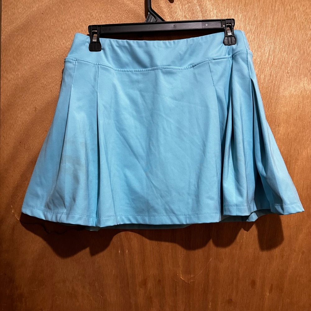 Tommy Bahama Golf Skort Womens Medium Blue Pleated Active Skirt Built-in Shorts
